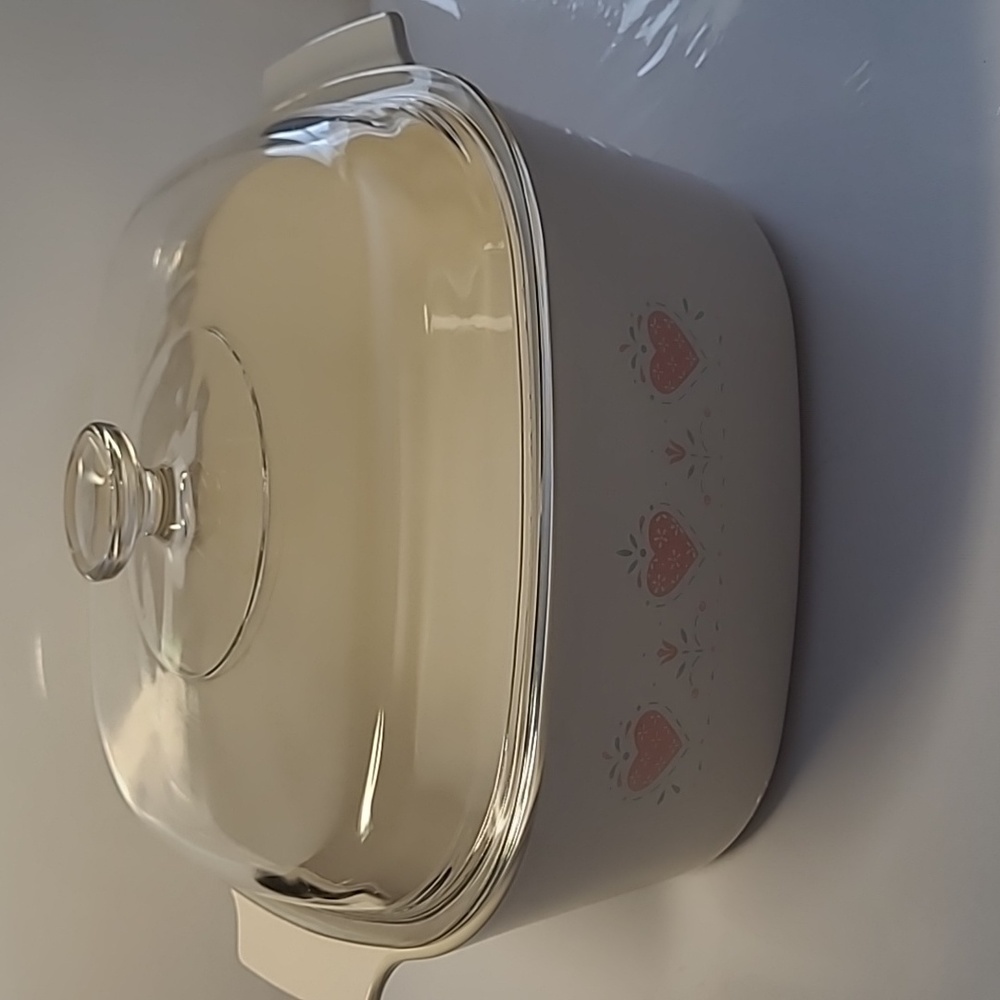 Vintage corningware  forever yours heart  A-5-B 5L  made in USA